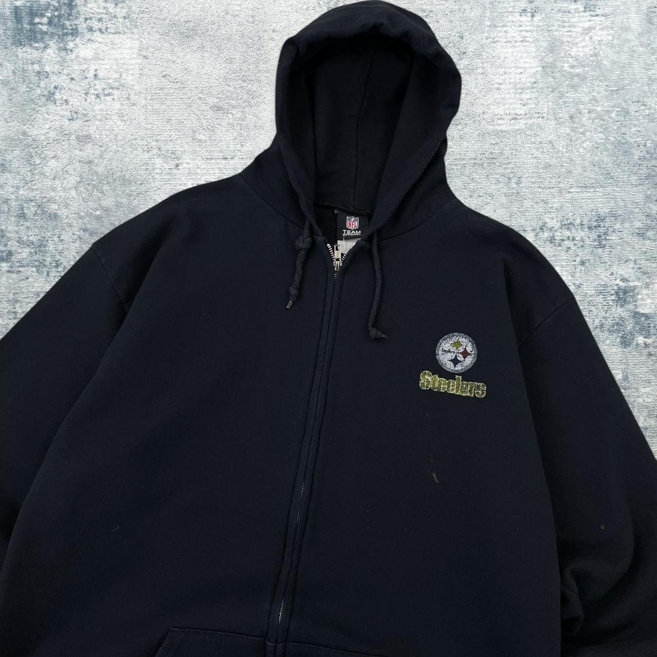 Vintage 90s NFL Pittsburgh Steelers Zip Up Baggy Hoodie