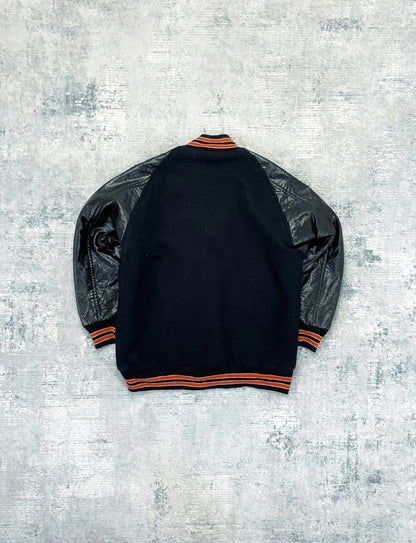 Vintage 90s American Football Varsity Leather Sleeve Jacket