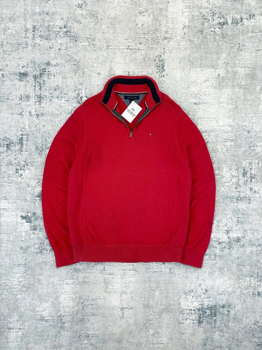 Vintage Tommy Hilfiger Quarter Zip Knitted Sweatshirt