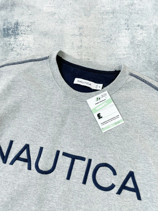 Vintage 90s Nautica Spell Out Baggy Sweatshirt