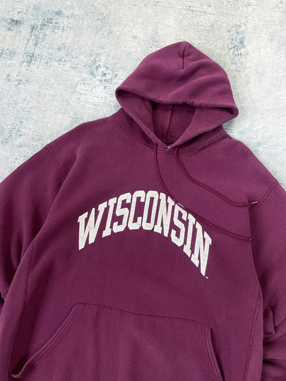 Vintage 90s Lee Heavyweight Wisconsin State College Hoodie