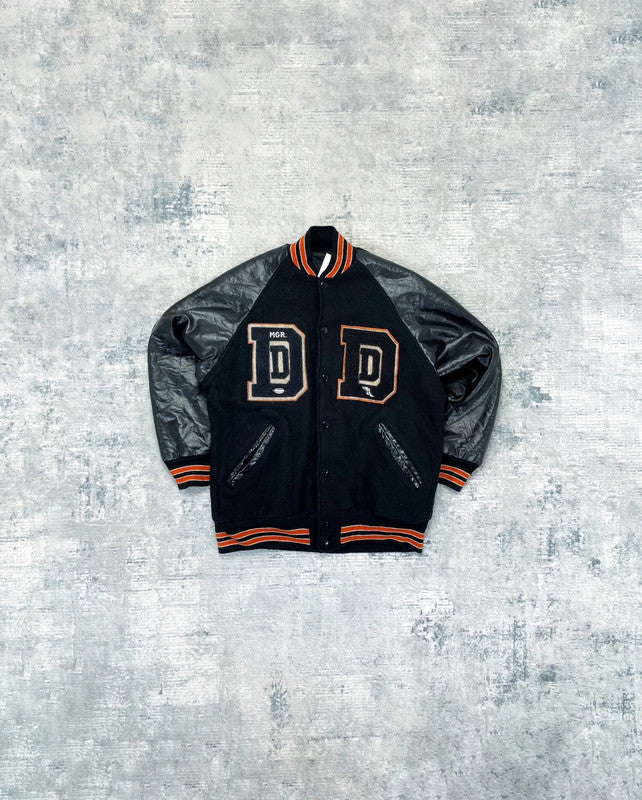 Vintage 90s American Football Varsity Leather Sleeve Jacket