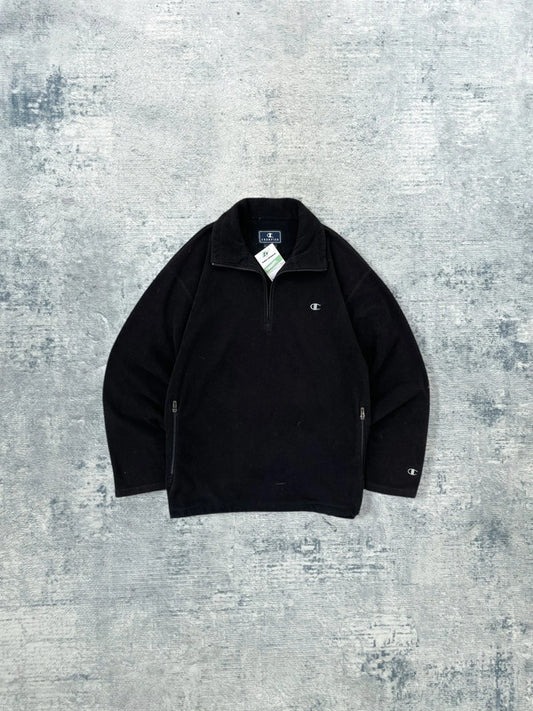 Vintage Champion Baggy Quarter Zip Fleece Sweatshirt