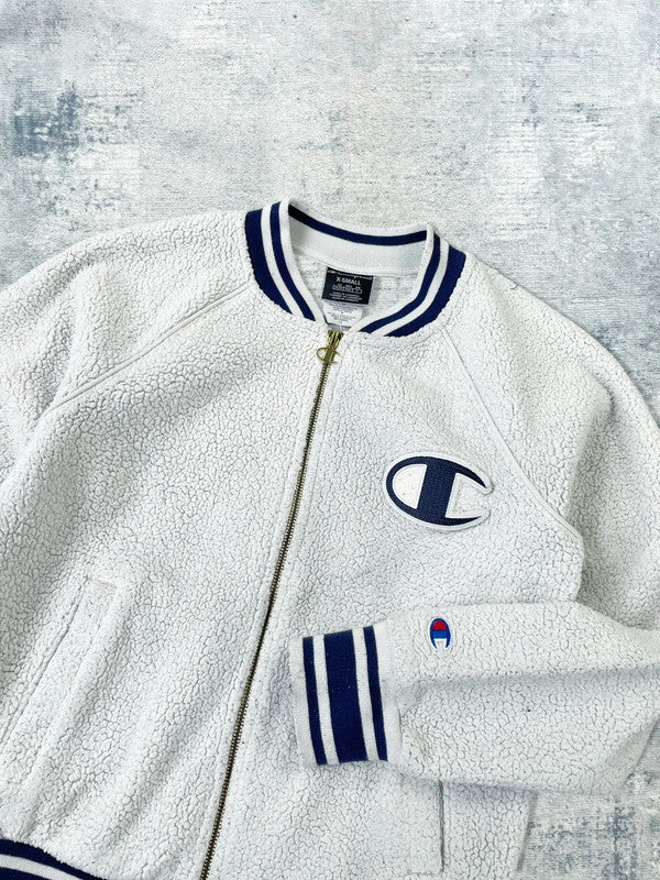 Vintage 90s Champion Teddy Bear Fleece Jacket