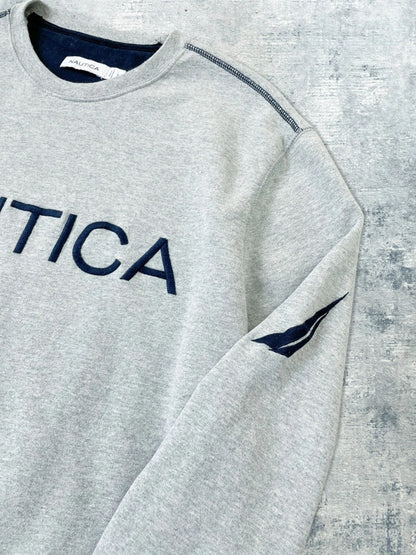 Vintage 90s Nautica Spell Out Baggy Sweatshirt