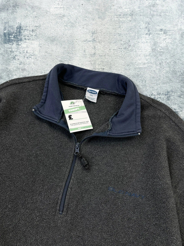 Vintage 90s Old Navy Quarter Zip Fleece Sweatshirt
