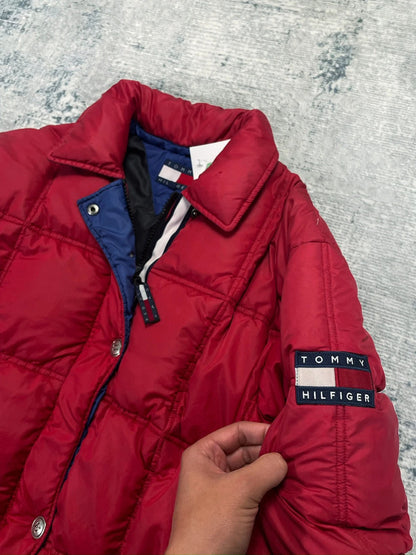 Vintage 90s Tommy Hilfiger Puffer Harrington Jacket